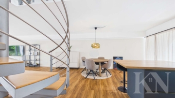 Küche / Wohnbereich - Maisonettewohnung mit Penthousecharakter & beeindruckendem Panoramablick über Saarbrücken