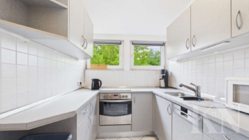 Küche - Wohnen in Riegelsberg – Gepflegte Dachgeschosswohnung mit Balkon