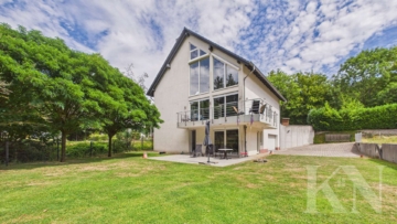 Rückansicht - Besondere Architektur trifft großzügiges Wohnen – Einfamilienhaus mit Einliegerwohnung