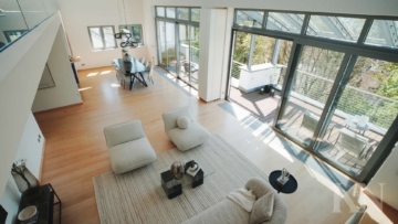 Wohn- Esszimmer - Exklusives Penthouse mit Galerie & Fernblick – Wohnen auf höchstem Niveau auf dem Triller!