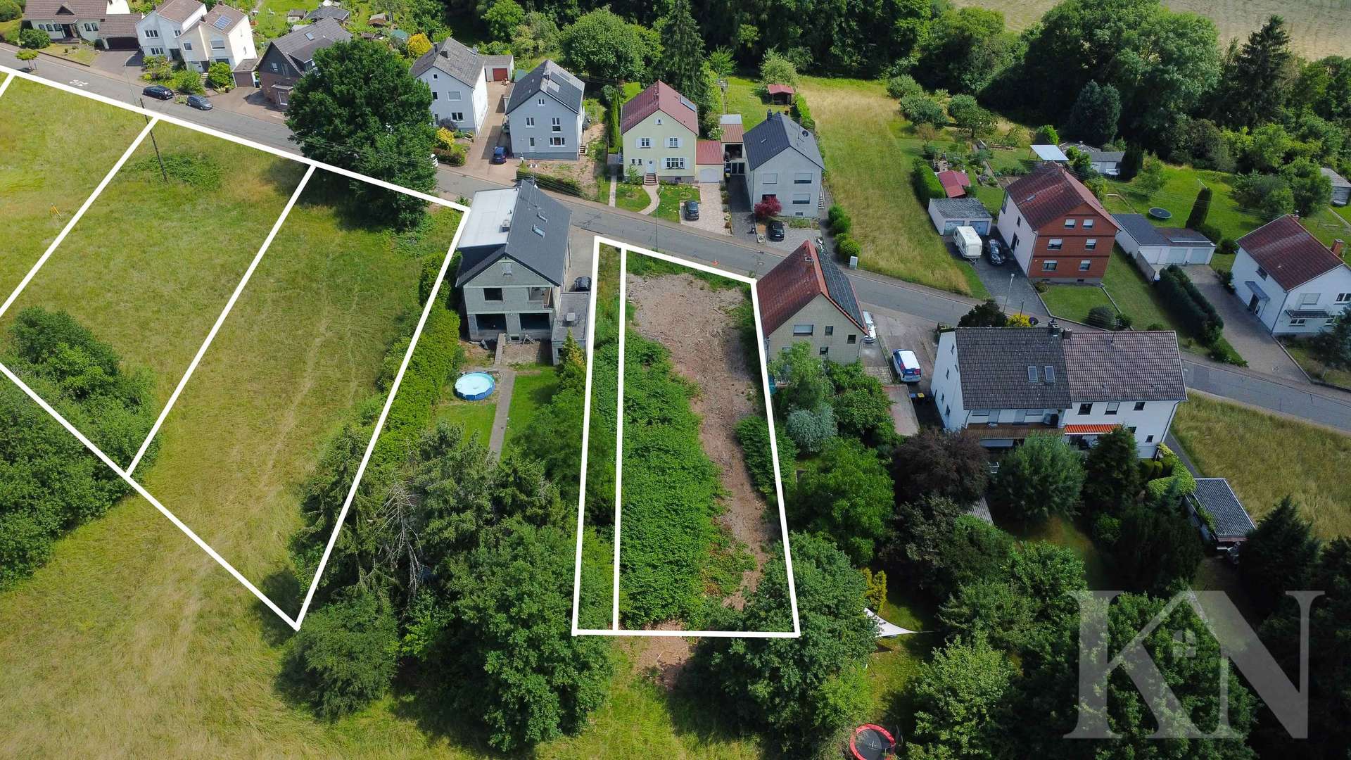 Rückseite eingzeichnet - Idyllisch, eben & sofort bebaubar – Traumhaftes ca. 838 m² Grundstück am Feldrand in Riegelsberg