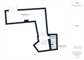 Untergeschoss - 120m² Ladenlokal in zentraler Lage von Illingen – Lagerfläche optional anmietbar