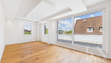 Wohn-/ Essbereich - Exklusives Penthouse mit großzügiger Dachterrasse – stilvoll wohnen über den Dächern von Brebach